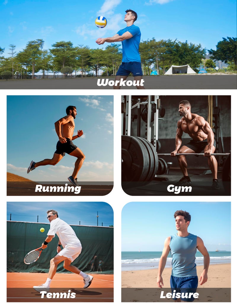 EZRUN Men's 5 Inches Running Workout Shorts Quick Dry Lightweight Athletic Shorts with Liner Zipper Pockets,Grey,L - Image 5